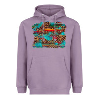 Lavender western serape leopard turquoise  background Heavyweight Hoodie - Artiststas