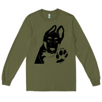Army Green German Shepherd German Shepherd Puppy Long Sleeve Tee - trangStudio
