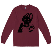 Burgundy German Shepherd German Shepherd Puppy Long Sleeve Tee - trangStudio
