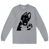 Heather Grey German Shepherd German Shepherd Puppy Long Sleeve Tee - trangStudio