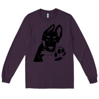 Plum German Shepherd German Shepherd Puppy Long Sleeve Tee - trangStudio