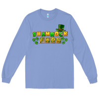 Colony Blue St. Patrick's Shamrock farm Long Sleeve Tee - CowGirlArtShop