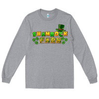 Heather Grey St. Patrick's Shamrock farm Long Sleeve Tee - CowGirlArtShop