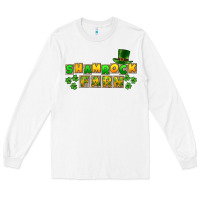 White St. Patrick's Shamrock farm Long Sleeve Tee - CowGirlArtShop