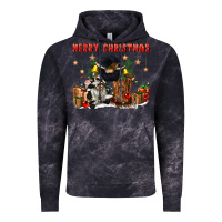 Cloud Black merry christmas Vintage Hoodie - CowGirlArtShop