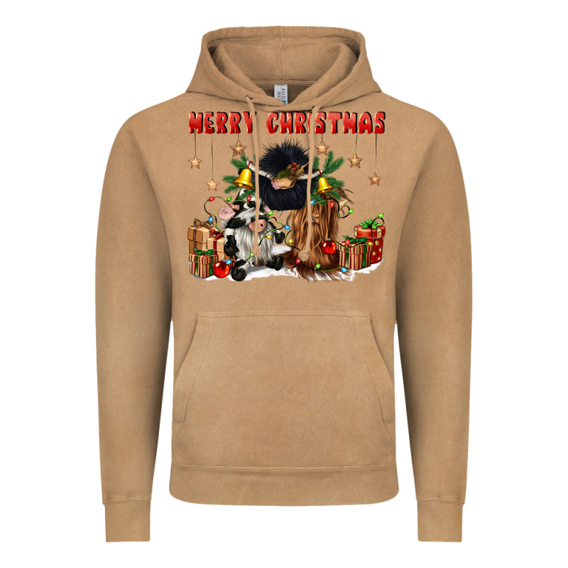 Merry Christmas Vintage Hoodie by CowGirlArtShop | Teevron