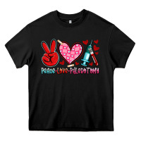 Black peace love phlebotomy Heavy Core Tee - Artiststas