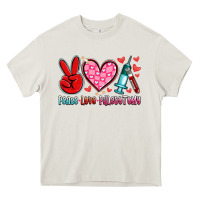 Cream peace love phlebotomy Heavy Core Tee - Artiststas
