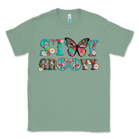 Sage stay groovy with butterfly peace sign and flowers Classic Tee - Artiststas