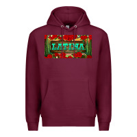 Burgundy latina license plate Premium Hoodie - BundleAndBundleShop