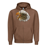 Chestnut Bald Head Eagle Zipper Hoodie - LillyAllenDesigns