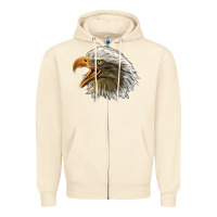 Sandshell Bald Head Eagle Zipper Hoodie - LillyAllenDesigns