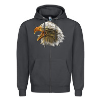 Bald Head Eagle Zipper Hoodie | Teevron