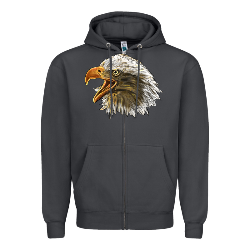 Bald Head Eagle Zipper Hoodie by LillyAllenDesigns | Teevron
