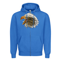 True Royal Bald Head Eagle Zipper Hoodie - LillyAllenDesigns