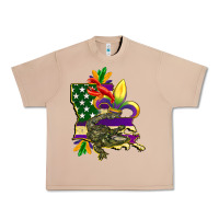 Burro louisiana map american flag mardi gras Urban Heavy Tee - CowGirlArtShop