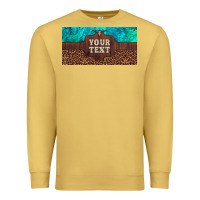 Antique Gold preview custom name turquoise stone leopard bull skull license plate Premium Sweatshirt - Artiststas