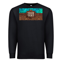 Black preview custom name turquoise stone leopard bull skull license plate Premium Sweatshirt - Artiststas