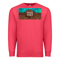 Cardinal preview custom name turquoise stone leopard bull skull license plate Premium Sweatshirt - Artiststas