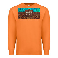 Carrot preview custom name turquoise stone leopard bull skull license plate Premium Sweatshirt - Artiststas