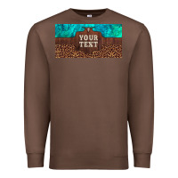 Chestnut preview custom name turquoise stone leopard bull skull license plate Premium Sweatshirt - Artiststas