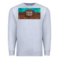 Heather Grey preview custom name turquoise stone leopard bull skull license plate Premium Sweatshirt - Artiststas