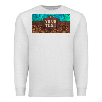 Oatmeal Heather preview custom name turquoise stone leopard bull skull license plate Premium Sweatshirt - Artiststas
