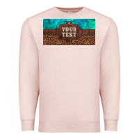Pale Pink preview custom name turquoise stone leopard bull skull license plate Premium Sweatshirt - Artiststas
