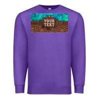 Purple preview custom name turquoise stone leopard bull skull license plate Premium Sweatshirt - Artiststas
