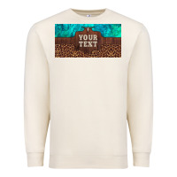 Sandshell preview custom name turquoise stone leopard bull skull license plate Premium Sweatshirt - Artiststas