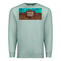 Seafoam preview custom name turquoise stone leopard bull skull license plate Premium Sweatshirt - Artiststas