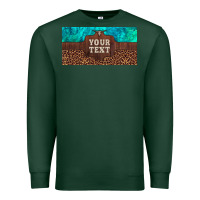 Sports Green preview custom name turquoise stone leopard bull skull license plate Premium Sweatshirt - Artiststas