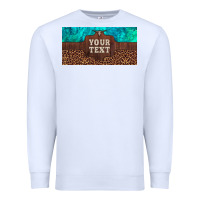 White preview custom name turquoise stone leopard bull skull license plate Premium Sweatshirt - Artiststas