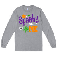 Heather Grey spooky one boy halloween 1st birthday matching family t shirt Long Sleeve Tee - trangStudio