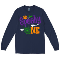 Navy spooky one boy halloween 1st birthday matching family t shirt Long Sleeve Tee - trangStudio