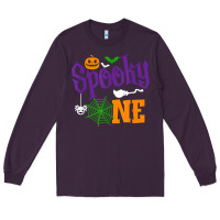 Plum spooky one boy halloween 1st birthday matching family t shirt Long Sleeve Tee - trangStudio