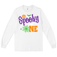 White spooky one boy halloween 1st birthday matching family t shirt Long Sleeve Tee - trangStudio