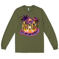 Army Green Hot mom summer mother' say Long Sleeve Tee - HowdyJamesFarm