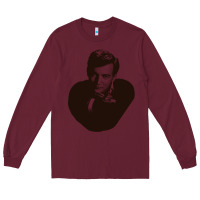 Burgundy Bobby Darin Long Sleeve Tee - trangStudio
