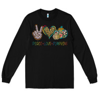 Black Peace Love Pumkins Long Sleeve Tee - Jasminsmagicworld