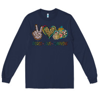 Navy Peace Love Pumkins Long Sleeve Tee - Jasminsmagicworld