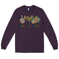 Plum Peace Love Pumkins Long Sleeve Tee - Jasminsmagicworld