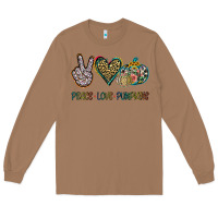 Toasted Coconut Peace Love Pumkins Long Sleeve Tee - Jasminsmagicworld