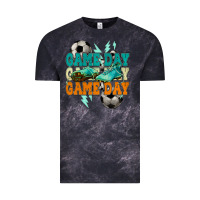 Cloud Black Game day lightning bolt soccer Vintage Tee - HowdyJamesFarm