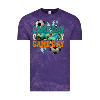 Cloud Purple Game day lightning bolt soccer Vintage Tee - HowdyJamesFarm