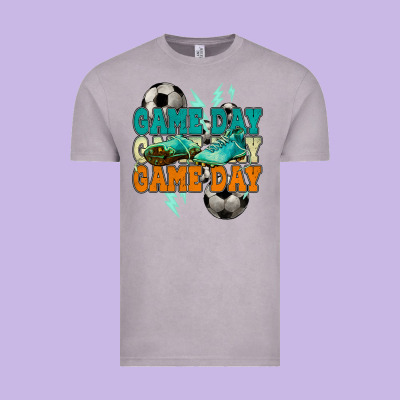 Game Day Lightning Bolt Soccer Vintage Tee Designed By Howdyjamesfarm