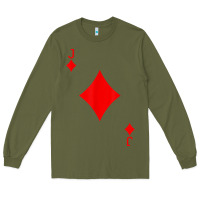 Army Green jack of diamond deck of cards halloween costume t shirt Long Sleeve Tee - trangStudio