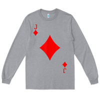 Heather Grey jack of diamond deck of cards halloween costume t shirt Long Sleeve Tee - trangStudio