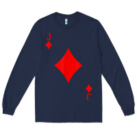 Navy jack of diamond deck of cards halloween costume t shirt Long Sleeve Tee - trangStudio