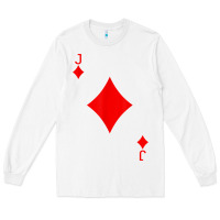 White jack of diamond deck of cards halloween costume t shirt Long Sleeve Tee - trangStudio